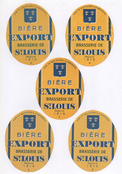 étiquettes de la collection