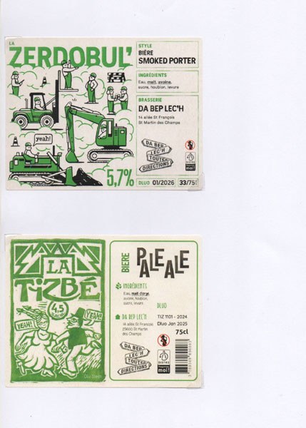 étiquettes de la collection