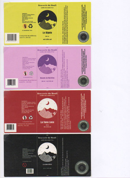 étiquettes de la collection