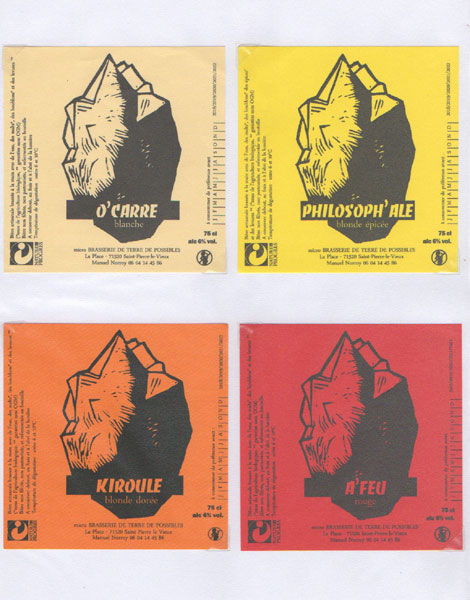 étiquettes de la collection