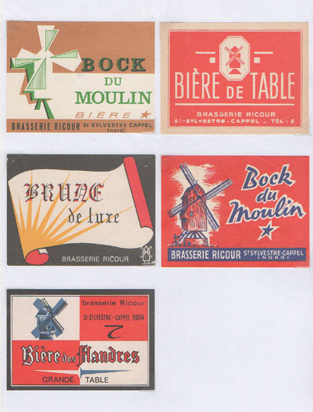 étiquettes de la collection