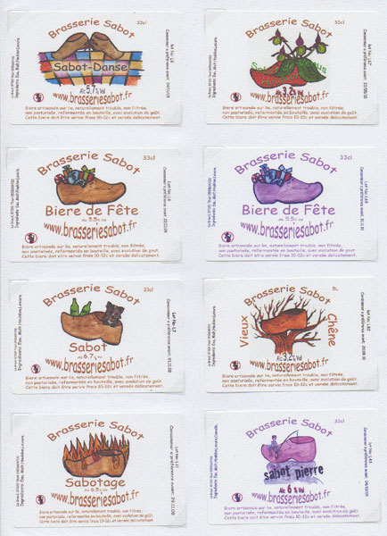 étiquettes de la collection