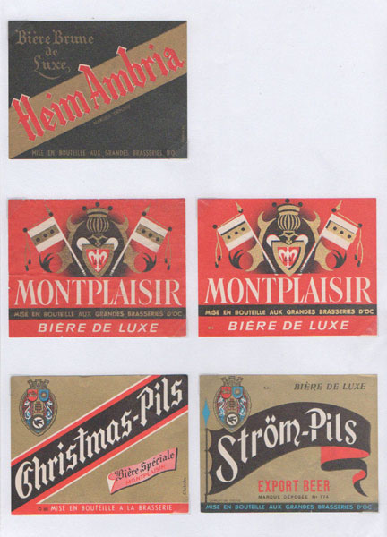étiquettes de la collection