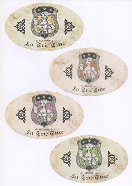 étiquettes de la collection