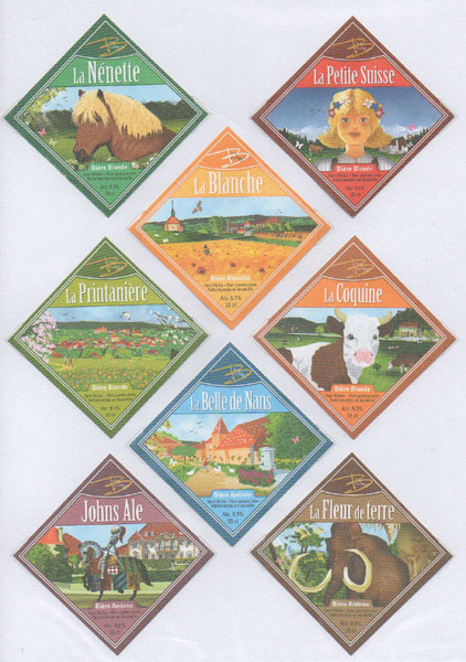 étiquettes de la collection