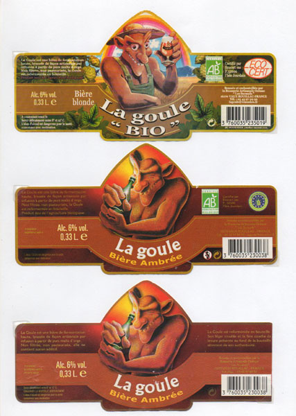 étiquettes de la collection