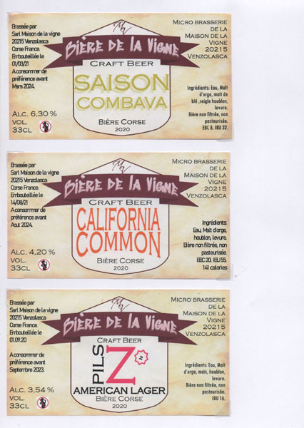 étiquettes de la collection