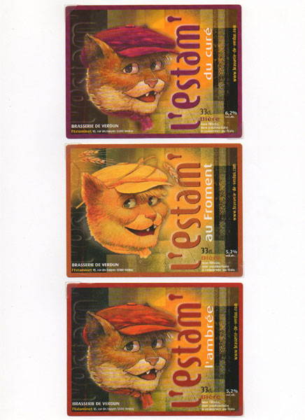 étiquettes de la collection