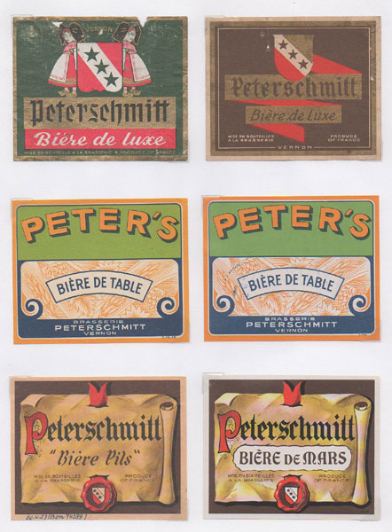 étiquettes de la collection