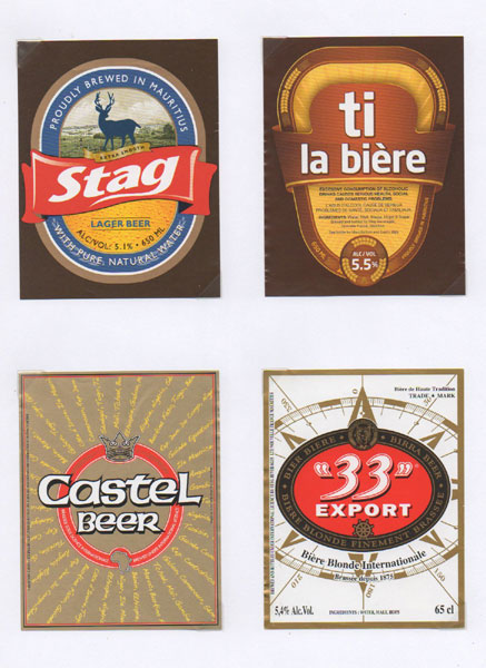 étiquettes bière de la collection